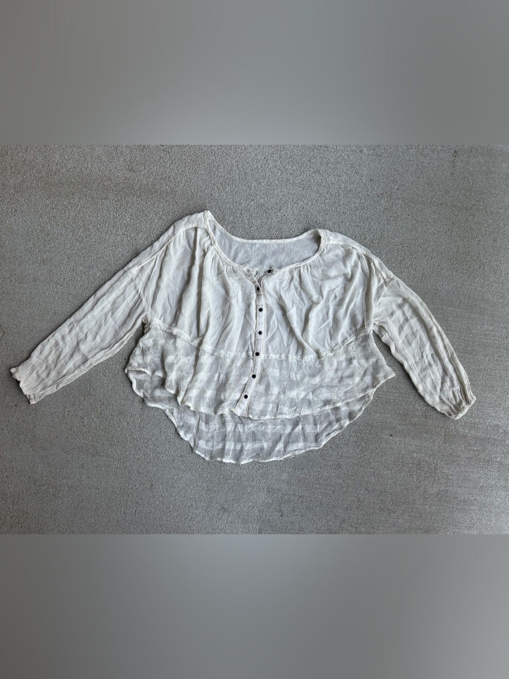 Free People Ivory Rainy Days Swing Top Size XS 2015 - Picture 3 of 8